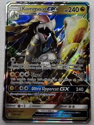 Pokémon TCG Kommo-o GX Guardians Rising 100/145 Holo Ultra Rare • $5
