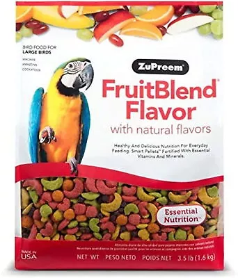 ZuPreem FruitBlend Flavor Pellets Bird Food For Amazons Macaws Cockatoos • $18.78