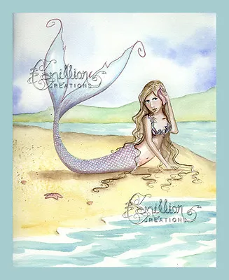 LISTENING Mermaid From Original Painting By Grimshaw Sea Shell Phone • $10