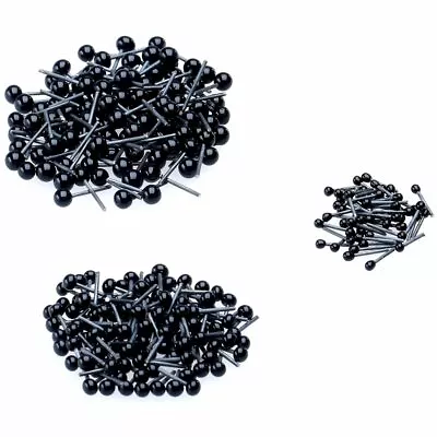 £4.79 • Buy 150Pairs Black Glass Eyes Safety Eyes 2/3/4mm For Needle Felting Bear Dolls Eyes