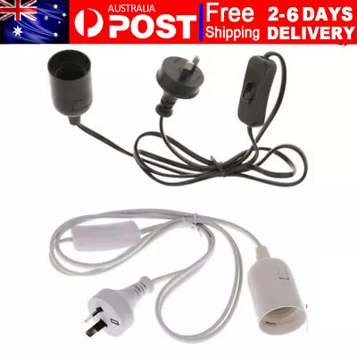 1.8M E27 AU Cable Cord Pendant Lamp Light Bulb Holder Socket Base With Switch A+ • $15.49