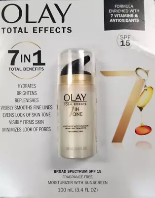 Olay Total Effects 3.4oz Anti-Aging Moisturizer With SPF 15 Sunscreen • $34.95