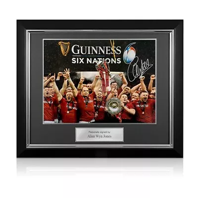 Alun Wyn Jones Signed Wales Rugby Photo: Grand Slam. Deluxe Frame • £179.99