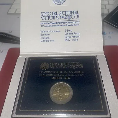 Vatican 2 Euro Coin 2022 Mother Teresa • $45