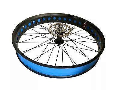 26x4.0'' Fat Bike Kit Hollow Rim Front Wheel 135mm Open Size Disc Brake Blue Pad • $179