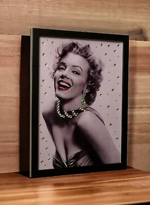 3D Bling Effect Marilyn Monroe  Picture In Box Frame Size A4 In Box Frame  • £14.99