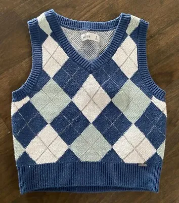 H&m Crop Blue Sweater Vest Women  • $6