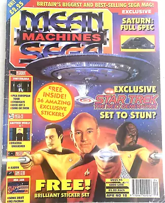 Mean Machines Sega # 18. Vintage  April 1994. Acceptable Condition. • £6.99