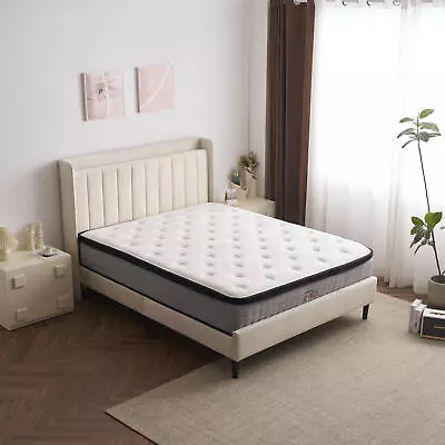 10  12  Gel Memory Foam Mattress Twin Full Queen King Hybrid Spring Bed In A Box • $147.99