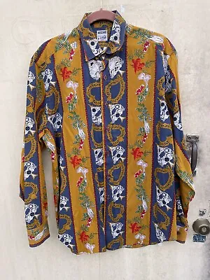 Vintage 90s Moschino Shirt Art Print Men’s Rare Cheap & Chic By Moschino Uomo • $280