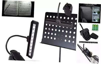 Battery Operated Music Stand Light 9 LED Super Bright Gooseneck Orchestra  • $33.31