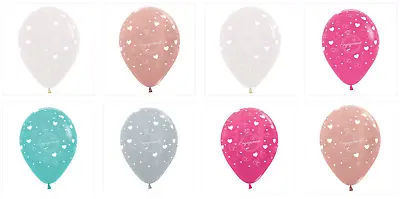 $5.99 • Buy 30cm / 12  Latex Balloons All Over Engagement Heart Diamond Rings  Pk Of 6
