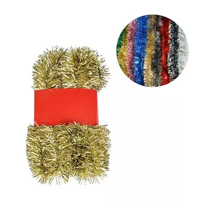 5M Chunky Thick Xmas Tinsel Garland Sparkly Tree Home Christmas Party Decoration • $12.44