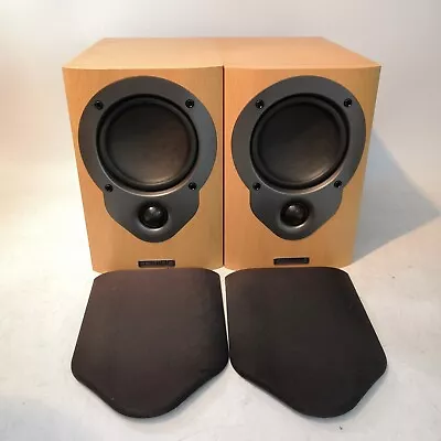 MISSION M31 Beech 2 Way Bookshelf Speakers • £49.99