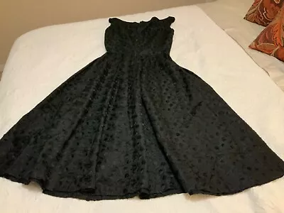 1950s SUZY PERETTE BLACK COCKTAIL DRESS SIZE 12 • $250