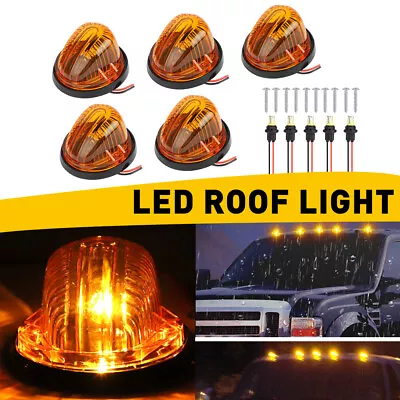 5x Amber LED Cab Roof Marker Lights For 1973-1987 Chevy C10/20/30/50/60/70 GMC • $23.99