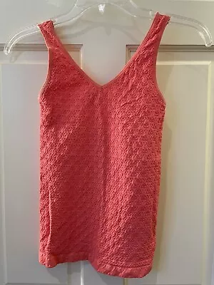 Anthropologie Eloise Strech Lace Peach Tank Small • $2.99