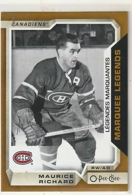 2018-19 O Pee Chee  Legends Marquantes  Maurice Richard #10     23642   Nm/mt • $15