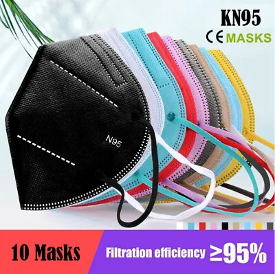 10-50PCS KN95 N95 Mask Respirator Face Masks Disposable Masks Anti Dust Filter V • $21