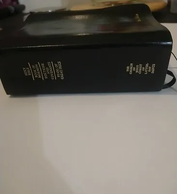 Quad Black Scriptures Holy Bible Book Of Mormon 7.5x 5.5 Index Leather • $24.99