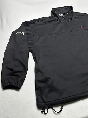 Ping Adult Large 1/4 Zip Golf Pullover Logo Sweatshirt Black Mens Logo Boys Logo • $15