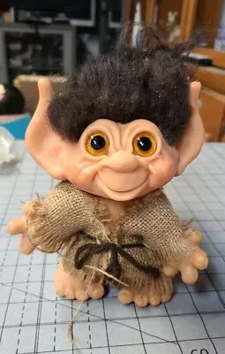 Vintage 6  1965 Dam Things Troll W/ Tail Turning Head Burlap Outfit All Original • $495