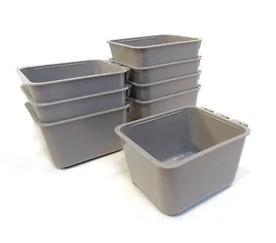 (Pack Of 8) Grey Cage Containers Inner Specs 4 1/8  Long 2 3/8  Tall 3 1/4  Wide • $24.99