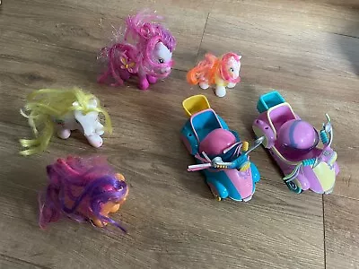 Vintage G3 My Little Pony Toy Figures And Scooter With Helmet • £48.95