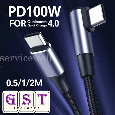 $5.09 • Buy 5A USB Type C To USB-C QC4.0 100W PD Quick Charge Cable Fast Charging Data Sync