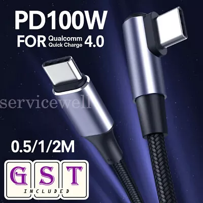 $4.99 • Buy 5A USB Type C To USB-C QC4.0 100W PD Quick Charge Cable Fast Charging Data Sync