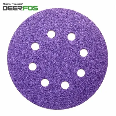 125mm Sanding Discs 5  Sandpaper CERAMIC Pads F. Hard Wood Stainless Steel Metal • £6.55