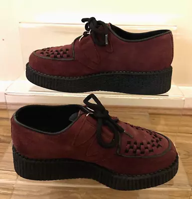 UNDERGROUND Wulfrun Creeper-  Burgundy - Genuine Design - Size 4-4.5  & 24 Cm - • £29.99