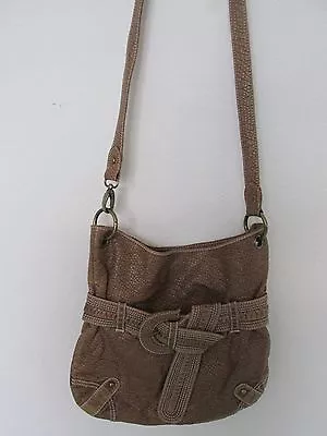 Women's Red By Marc Ecko Brown Cobblestone Faux Leather Buckle Purse Satchel Bag • $26.99