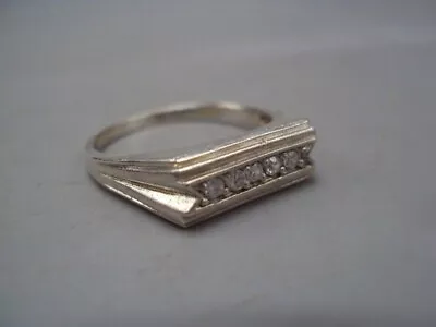 Vintage Ukraine Jewelry Men's Ring Sterling Silver 925 Stone Signed Beautiful 11 • $85