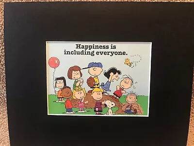 PIGPEN~FRANKLIN~MARCI~SNOOPY~PEANUTS~8 X 10 Mat  Print ~ MEETING ON THE MOUND • $3.75