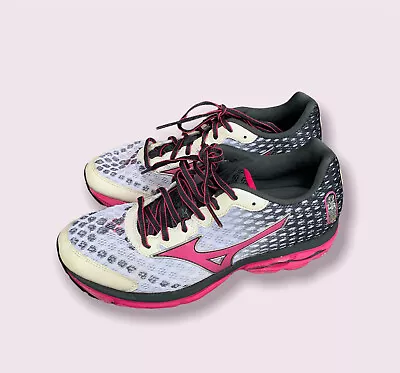 Mizuno Wave Rider 18 Womens J1GD150331 Pink Running Cross Training Shoes Sz 8.5 • $28.99