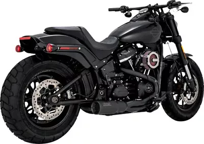 Vance & Hines 2-into-1 Upsweep Short Exhaust System 47331 Black Hi-Output • $1449.99