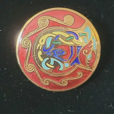 Vintage Tara Ware Book Of Kells Enamel Brooch Ireland • $21