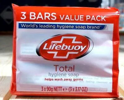 6 X Anti Germs Soap Hygiene Protection Soft Skin Soap Bars Lifebuoy Total 90g • £9.90