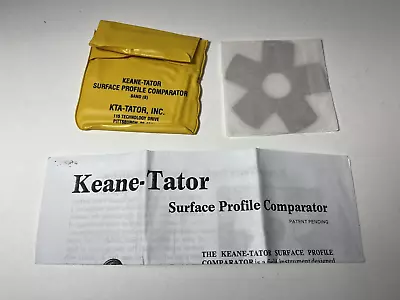 Vintage KTA TATOR Keane-Tator Inc. Surface Profile Shot Comparator Disc 372/S • $75