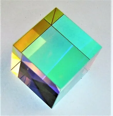 Optical Glass Crystal Cube RBG Dispersion Prism Light Spectrum Physics Art 22mm • $13.49