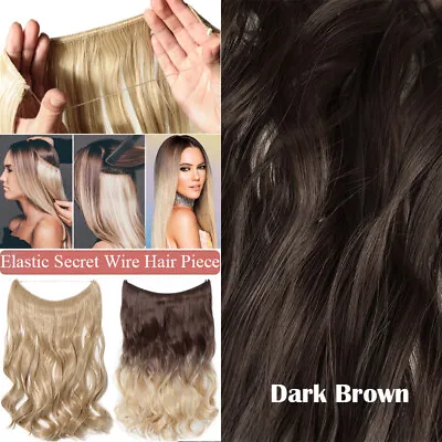 Secret Natural Wire In Hair Extensions Hidden Head Band One Piece Thick As Human • $10.49