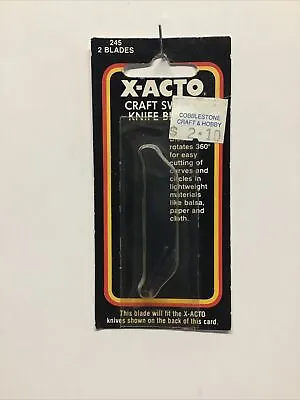 Vintage Discontinued X-ACTO 245 Blades - 2 Pack - For Swivel Knives • $8.99