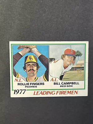 1978 Topps #208 Leading Firemen Rollie Fingers Bill Campbell - EX • $4.99