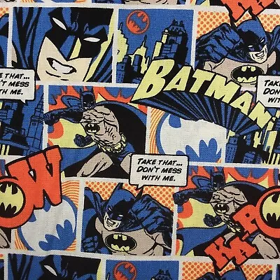 DC Comics Batman Cotton Strip Licensed Fabric  Per 50cm C2 • £1.50