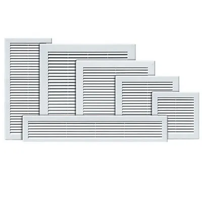 Air Vent Grille White Wall Ducting Vent  Cover High Quality Louver Sizes . X & Y • £4.15