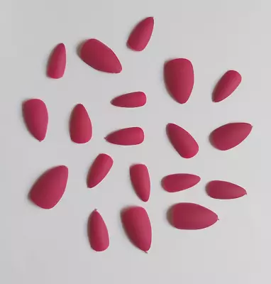 24 Matte False Nails Stiletto Almond Deep Fuchia Set Press On Full Cover Fake • £2.99