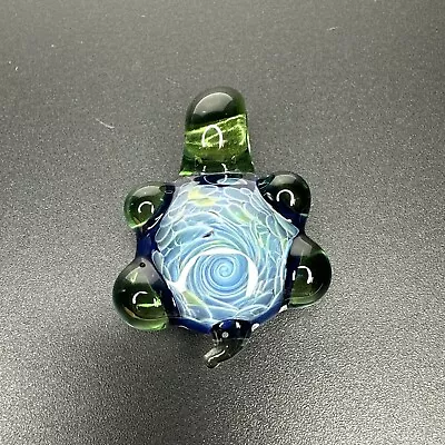Handmade Art Glass Sea Turtle Vortex Pendant Handblown Boro Focal Bead Charm • $44.99