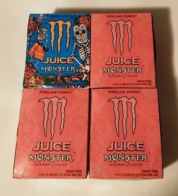 3-Monster Pipeline Punch (4 Pack) & 1-Mango Loco (4 Pack) 16 Oz.  • $10