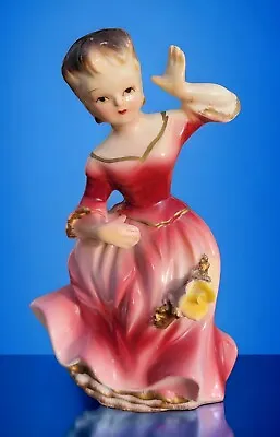 Vintage Porcelain Dancing Lady In Red Dress Figurine Made In Japan 5.5  • $10